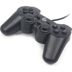 GAMEPAD cu fir GEMBIRD, 2x console, PC, USB, negru, "JPD-UDV2-01" (timbru verde 0.8 lei)