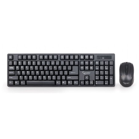 KIT wireless GEMBIRD, tastatura wireless 104 taste + mouse wireless 1000dpi, 4 butoane, rotita scroll, black "KBS-W-01"  (timbru