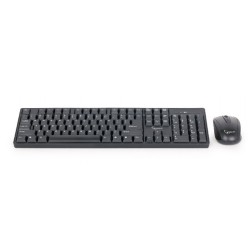 KIT wireless GEMBIRD, tastatura wireless 104 taste + mouse wireless 1000dpi, 4 butoane, rotita scroll, black "KBS-W-01"  (timbru