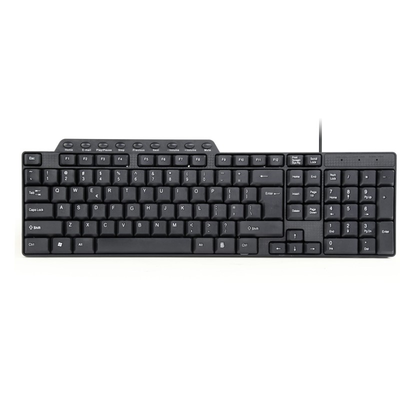 TASTATURA GEMBIRD USB, multimedia 102 taste + 9 taste multimedia, black "KB-UM-104"/45505703  (timbru verde 0.8 lei)