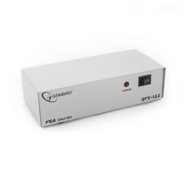 SPLITTER video GEMBIRD, split 2 monitoare la 1 PC, conector 1: VGA (M); conector 2: VGA (M) x 2, "GVS122" (timbru verde 0.8 lei)