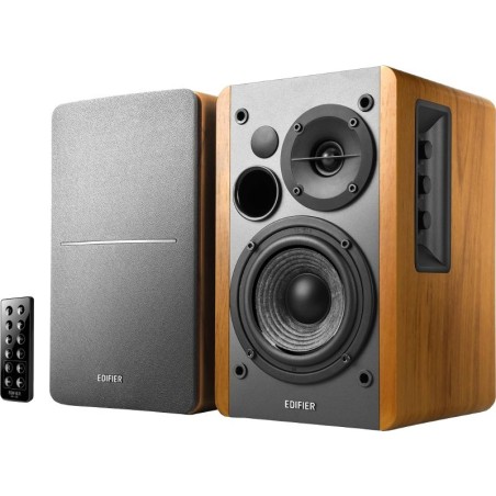 BOXE EDIFIER 2.0, RMS:  42W (2 x 21W), bluetooth, telecomanda wireless, volum, bass, treble, optical, brown, "R1280DBb"   (timbr