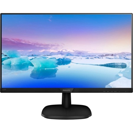 MONITOR PHILIPS 21.5", home, office, IPS, Full HD (1920 x 1080), Wide, 250 cd/mp, 5 ms, VGA, HDMI, "223V7QHAB/00" (timbru verde 