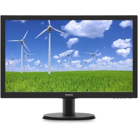MONITOR PHILIPS 23.6", home, office, TN, Full HD (1920 x 1080), Wide, 250 cd/mp, 5 ms, VGA, DVI, "243S5LSB5/00" (timbru verde 7 