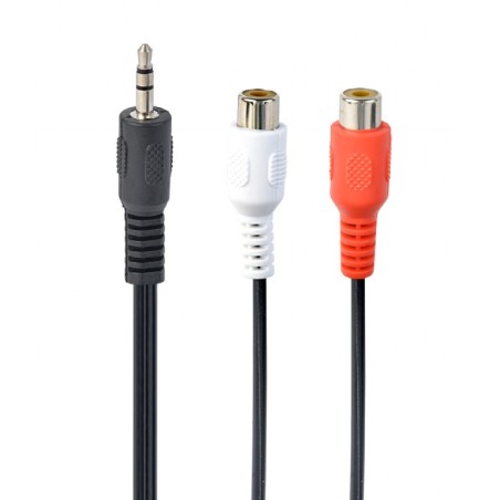 CABLU audio GEMBIRD Splitter (3.5 jack to 2 x stereo socket), 20cm "CCA-406" (timbru verde 0.08 lei)