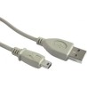 CABLU alimentare si date GEMBIRD, pt. smartphone, USB 2.0 (T) la Mini-USB 2.0 (T), 1.8m, alb, "CC-USB2-AM5P-6" (timbru verde 0.0