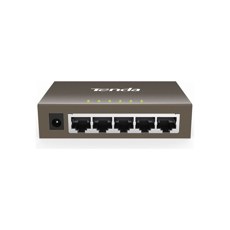 SWITCH Tenda 5 porturi Gigabit, carcasa metalica, protectie impotriva fulgerelor "TEG1005D" (timbru verde 0.8 lei)