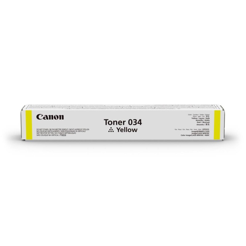 Toner Original Canon Yellow, 034Y, pentru IR C1225iF|C1225, 7.3K, (timbru verde 1.2 lei) ,NOPP, "CF9451B001AA"