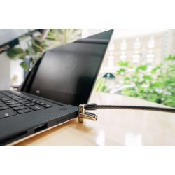 CABLU securitate KENSINGTON pt. notebook slot Wedge, cheie standard, conectare directa,1.5m, cablu otel carbon, permite pivotare