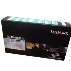 Toner Original Lexmark Cyan, X748H3CG, pentru X746|X748, 1K, (timbru verde 1.2 lei) , "X748H3CG"