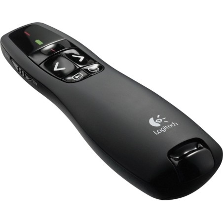PRESENTER LOGITECH R400, wireless, laser 2.4 Ghz, max. 15 m, baterii AAA x2, negru, "910-001356" (timbru verde 0.18 lei)