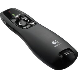 PRESENTER LOGITECH R400, wireless, laser 2.4 Ghz, max. 15 m, baterii AAA x2, negru, "910-001356" (timbru verde 0.18 lei)