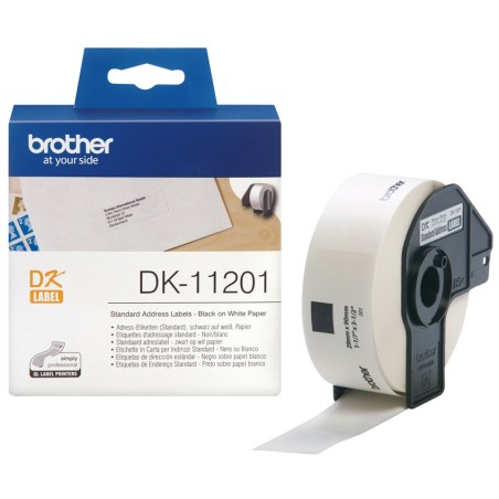 Banda Continua Hartie  Original Brother Black on White, DK11201, pentru P-TOUCH QL-1100|QL-1110|QL-800|L-810|QL-1050|QL-1060|QL-