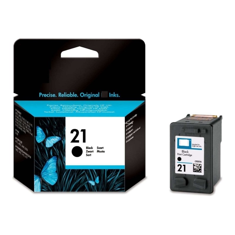 Cartus Cerneala Original HP Black, nr.21, pentru DJ3920|3940|D1360|14xx|F2180|2275|22xx, , (timbru verde 0.15 lei), "C9351AE"
