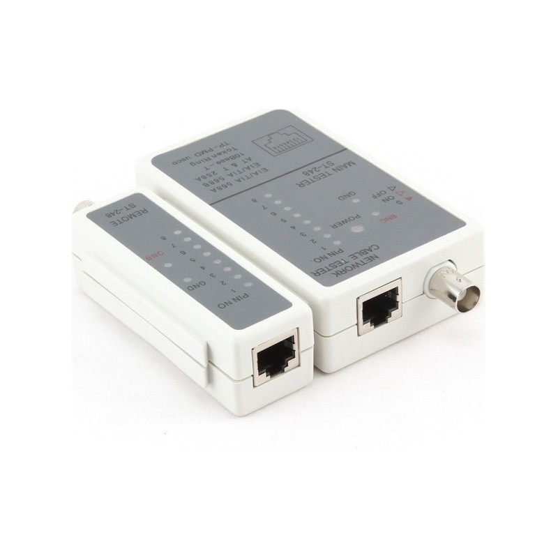 TESTER CABLU RETEA GEMBIRD pt. cablu UTP, FTP si coaxial, "NCT-1" (timbru verde 0.8 lei)