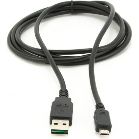 CABLU alimentare si date GEMBIRD, pt. smartphone, USB 2.0 (T) la Micro-USB 2.0 (T) (conector cu dubla fata), 1m, premium, conect