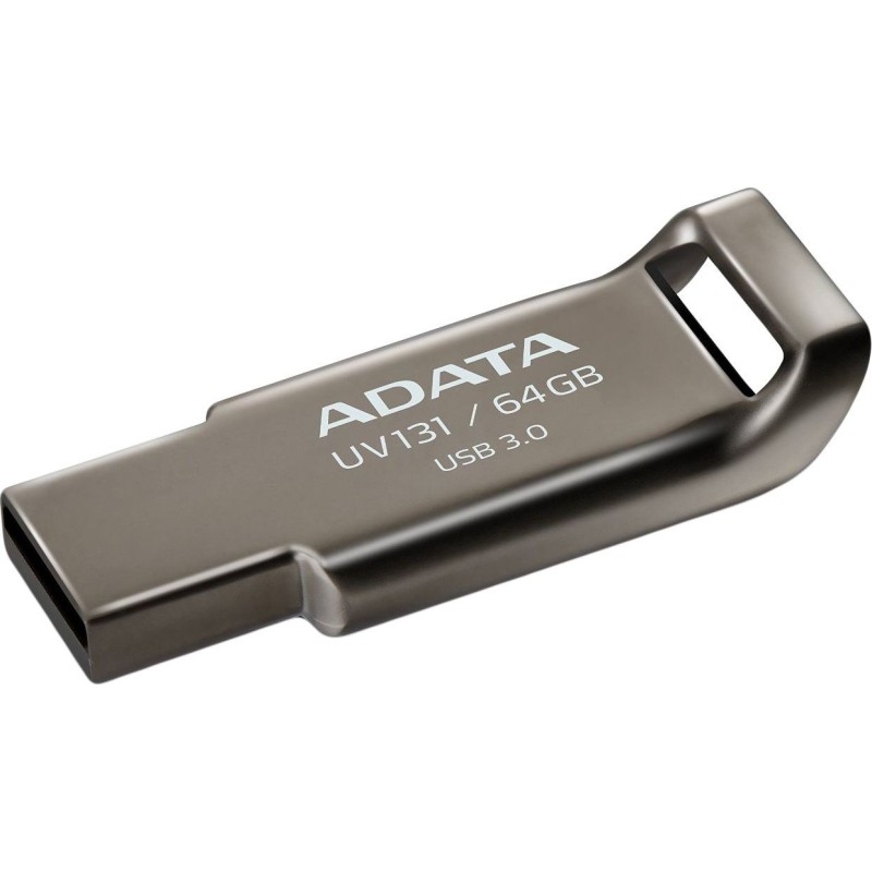 MEMORIE USB 3.2 ADATA 64 GB, profil mic, carcasa aliaj zinc, gri, "AUV131-64G-RGY" (timbru verde 0.03 lei)