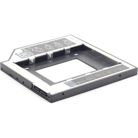 RACK intern GEMBIRD, tip caddy 9.5mm, 5.25 inch la 2.5 inch, S-ATA, interfata PC S-ATA, metal, negru, "MF-95-01" (timbru verde 0