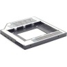 RACK intern GEMBIRD, tip caddy 9.5mm, 5.25 inch la 2.5 inch, S-ATA, interfata PC S-ATA, metal, negru, "MF-95-01" (timbru verde 0