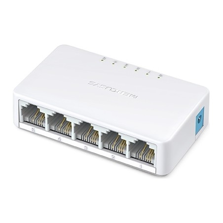 SWITCH MERCUSYS, 10/100 x 5, unmanaged, carcasa plastic, "MS105" (timbru verde 2 lei)