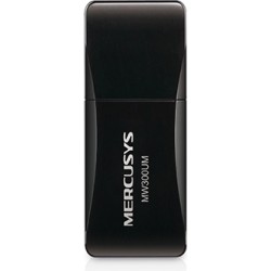 ADAPTOR RETEA MERCUSYS MINI, extern wireless 2.4 GHz, USB 2.0, port, 300 Mbps, antena interna x 1, "MW300UM"45505628 (timbru ver