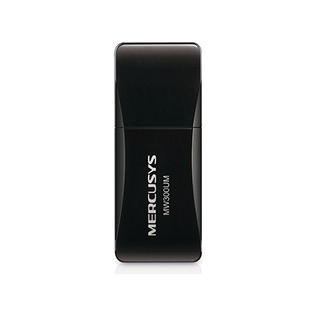 ADAPTOR RETEA MERCUSYS MINI, extern wireless 2.4 GHz, USB 2.0, port, 300 Mbps, antena interna x 1, "MW300UM"45505628 (timbru ver