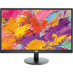 MONITOR AOC 23.6", home, office, TN, Full HD (1920 x 1080), Wide, 250 cd/mp, 1 ms, VGA, DVI, HDMI, "E2470SWH" (timbru verde 7 le