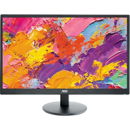 MONITOR AOC 23.6", home, office, TN, Full HD (1920 x 1080), Wide, 250 cd/mp, 1 ms, VGA, DVI, HDMI, "E2470SWH" (timbru verde 7 le