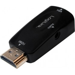 ADAPTOR video LOGILINK, splitter HDMI (T) la VGA (M) + Jack 3.5mm (M), rezolutie maxima Full HD (1920 x 1080) la 30Hz, black, "C
