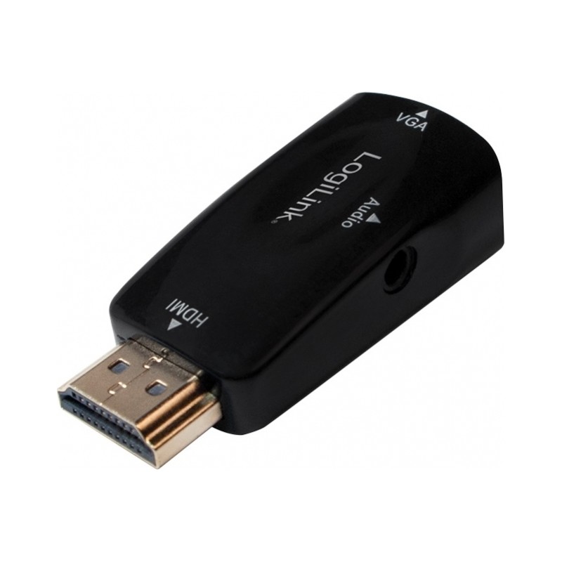 ADAPTOR video LOGILINK, splitter HDMI (T) la VGA (M) + Jack 3.5mm (M), rezolutie maxima Full HD (1920 x 1080) la 30Hz, black, "C