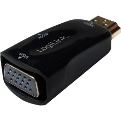 ADAPTOR video LOGILINK, splitter HDMI (T) la VGA (M) + Jack 3.5mm (M), rezolutie maxima Full HD (1920 x 1080) la 30Hz, black, "C