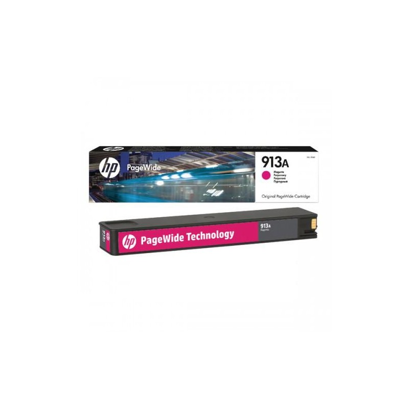 Cartus Cerneala Original HP Magenta, nr.913A, pentru PageWide 352|377, 3.5K, (timbru verde 0.15 lei), "F6T78AE"