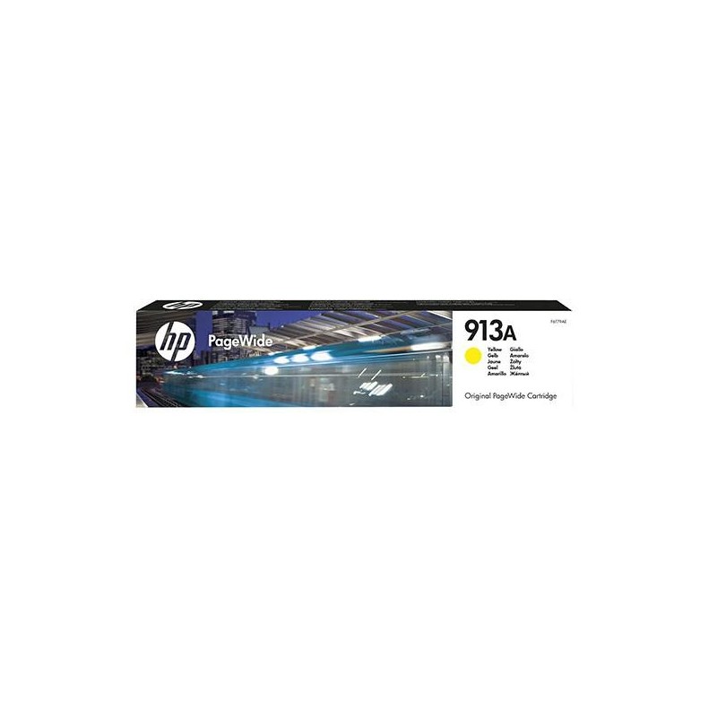 Cartus Cerneala Original HP Yellow, nr.913A, pentru PageWide 352|377, 3.5K, (timbru verde 0.15 lei), "F6T79AE"