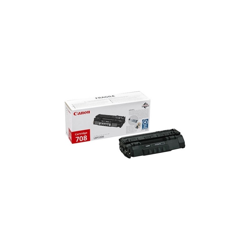 Toner Original Canon Black, CRG-708, pentru LBP-3300|LBP-3360, 2.5K, (timbru verde 1.2 lei) , "CR0266B002AA"