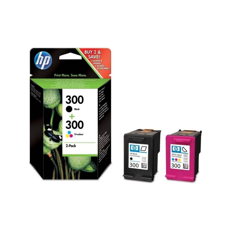Combo-Pack Original HP CMYK, nr.300, pentru DJ D2530|2560|5560|F2420|2480|4580|PS C4680|4780, , (timbru verde 0.60 lei), "CN637E