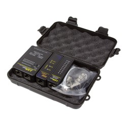 TESTER CABLU RETEA LOGILINK, pt. cablu UTP, FTP, coaxial, conector RJ45, RJ11, RJ12, BNC, with PoE finder, "WZ0015P" (timbru ver