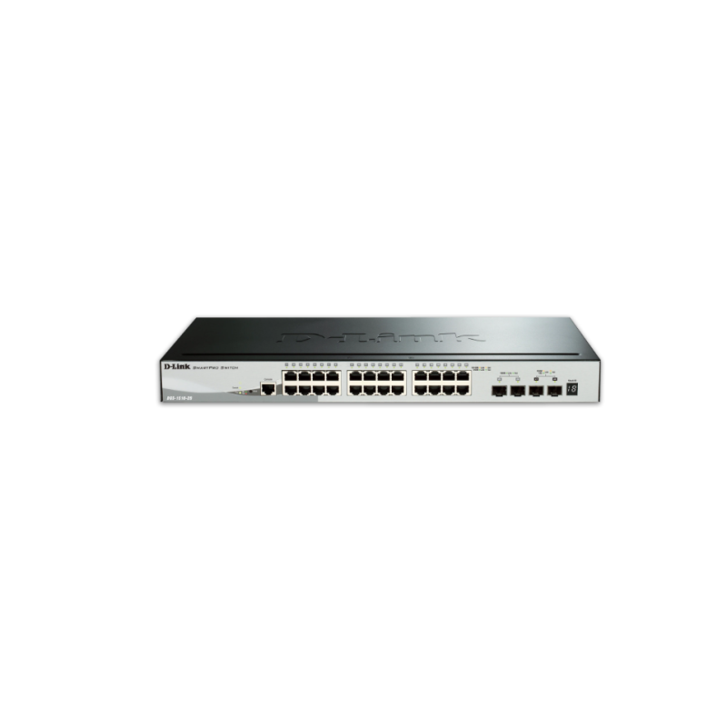 SWITCH D-Link 24-port GigE PoE + 2-port SFP + 2-port lOG SmartPro Switch "DGS-1510-28P"(timbru verde 2 lei)