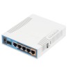 ROUTER MIKROTIK wireless, 1750 Mbps, porturi Gigabit x 4, antena interna x 3, dual band, "RB962UiGS-5HacT2HnT" (timbru verde 0.8