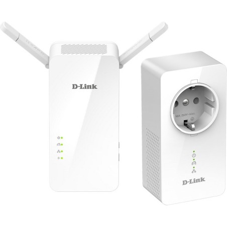 KIT ADAPTOR POWERLINE D-LINK tehnologie AV2.1, AV1000, pana la 1000Mbps, 1 port Gigabit, wireless dual band AC1200, priza AC, 2 