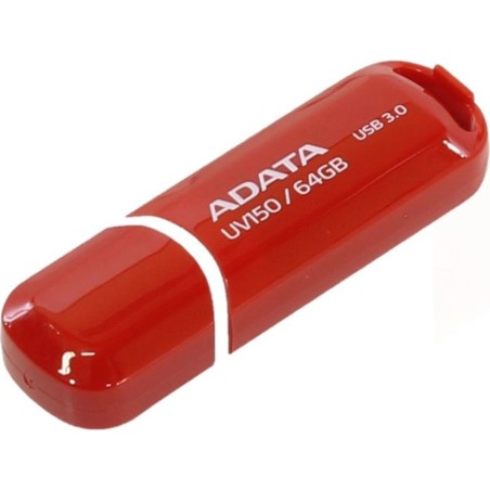 MEMORIE USB 3.2 ADATA 64 GB, cu capac, carcasa plastic, rosu, "AUV150-64G-RRD" (timbru verde 0.03 lei)