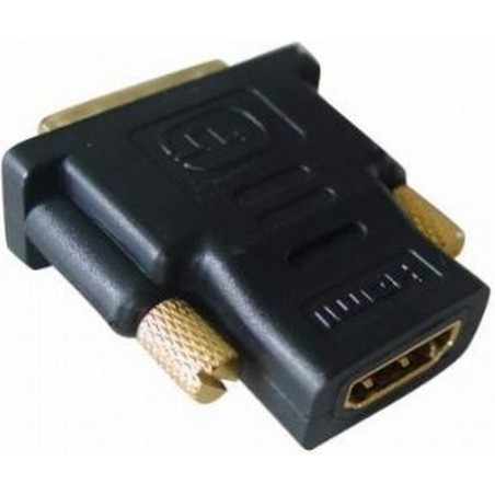 ADAPTOR video GEMBIRD, DVI-D SL (T) la HDMI (M), conectori auriti, black, "A-HDMI-DVI-2" (timbru verde 0.08 lei)