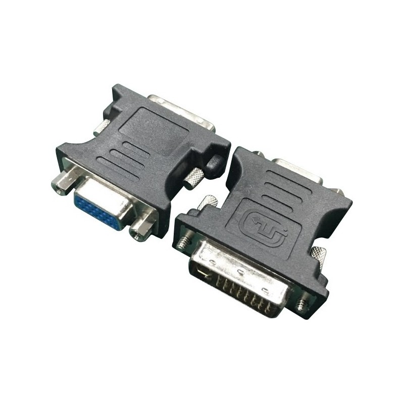 ADAPTOR video GEMBIRD, DVI-I DL (T) la VGA (M), black, "A-DVI-VGA-BK" (timbru verde 0.08 lei)