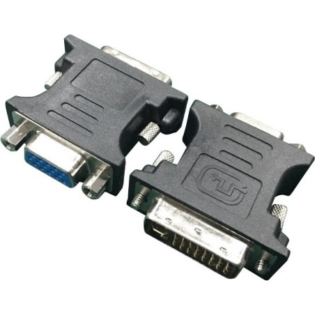 ADAPTOR video GEMBIRD, DVI-I DL (T) la VGA (M), black, "A-DVI-VGA-BK" (timbru verde 0.08 lei)