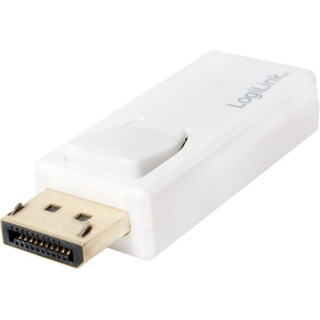 ADAPTOR video LOGILINK, DisplayPort (T) la HDMI (M), rezolutie maxima 4K UHD (3840 x 2160) la 30 Hz, alb, "CV0100" (timbru verde