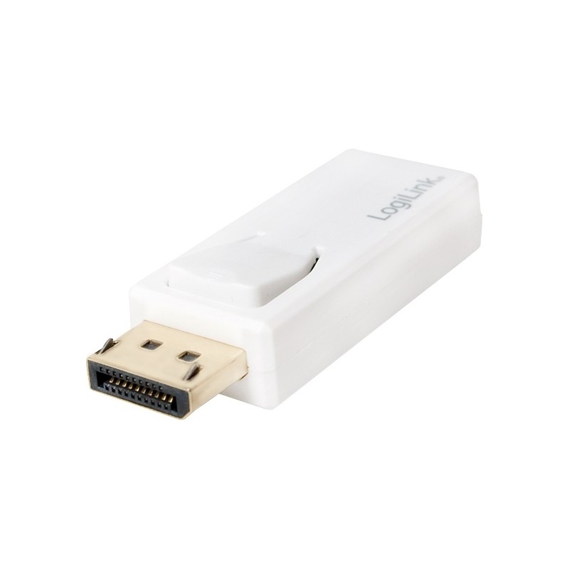 ADAPTOR video LOGILINK, DisplayPort (T) la HDMI (M), rezolutie maxima 4K UHD (3840 x 2160) la 30 Hz, alb, "CV0100" (timbru verde