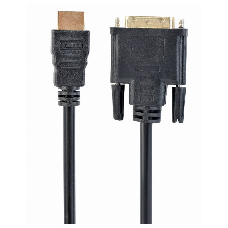 CABLU video GEMBIRD, adaptor HDMI (T) la DVI-D SL (T), 3m, conectori auriti, negru, "CC-HDMI-DVI-10" (timbru verde 0.8 lei)