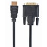 CABLU video GEMBIRD, adaptor HDMI (T) la DVI-D SL (T), 3m, conectori auriti, negru, "CC-HDMI-DVI-10" (timbru verde 0.8 lei)