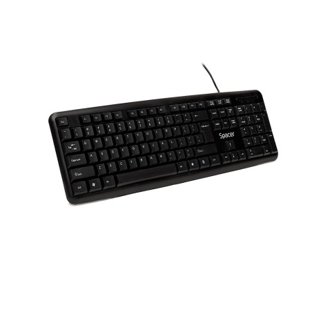 TASTATURA SPACER USB, 104 taste, anti-spill, black, "SPKB-520"   (timbru verde 0.8 lei)