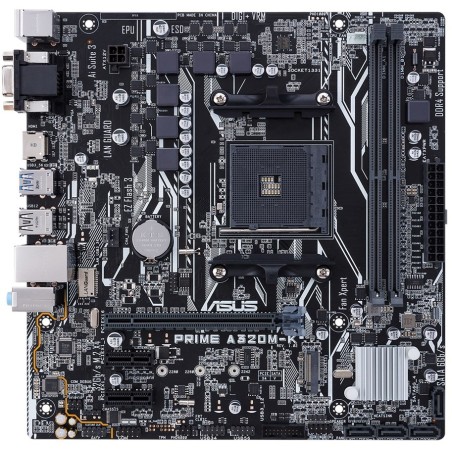 PLACA de BAZA Asus "PRIME A320M-K", skt AM4, mATX, AMD A320, 2 x DDR4, max. 32 GB, 4 x SATA, 1 x M.2, 7.1, "PRIME A320M-K"