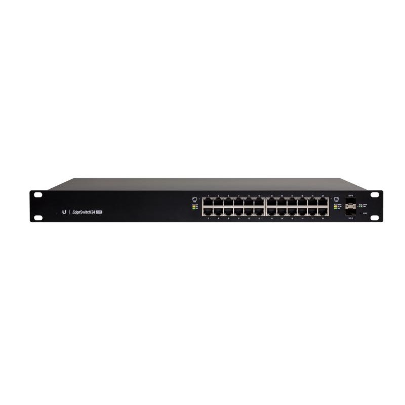 SWITCH PoE UBIQUITI, "EdgeSwitch 24"port Gigabit x 24, SFP SFP x 2, managed, rackabil, carcasa metalica, "ES-24-250W" (timbru ve